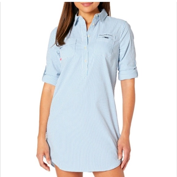 Vineyard Vines Performance Seersucker Shirt Dress/ Coverup - Picture 7 of 7
